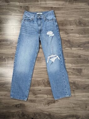 Levi's Women's Jeans Baggy 94 Size 27 Medium blue Distressed